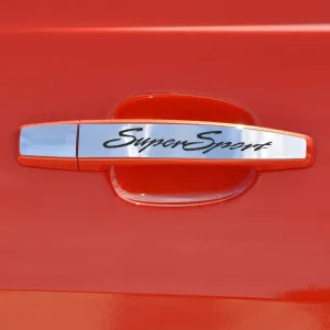 2010-2015 Camaro SS - Exterior Door Handle Plate Etched 'Super Sport' 2Pc - Stainless Steel