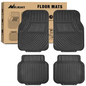 4Pcs Rubber Cargo Mats Universal Trim to fit Most Vehicles