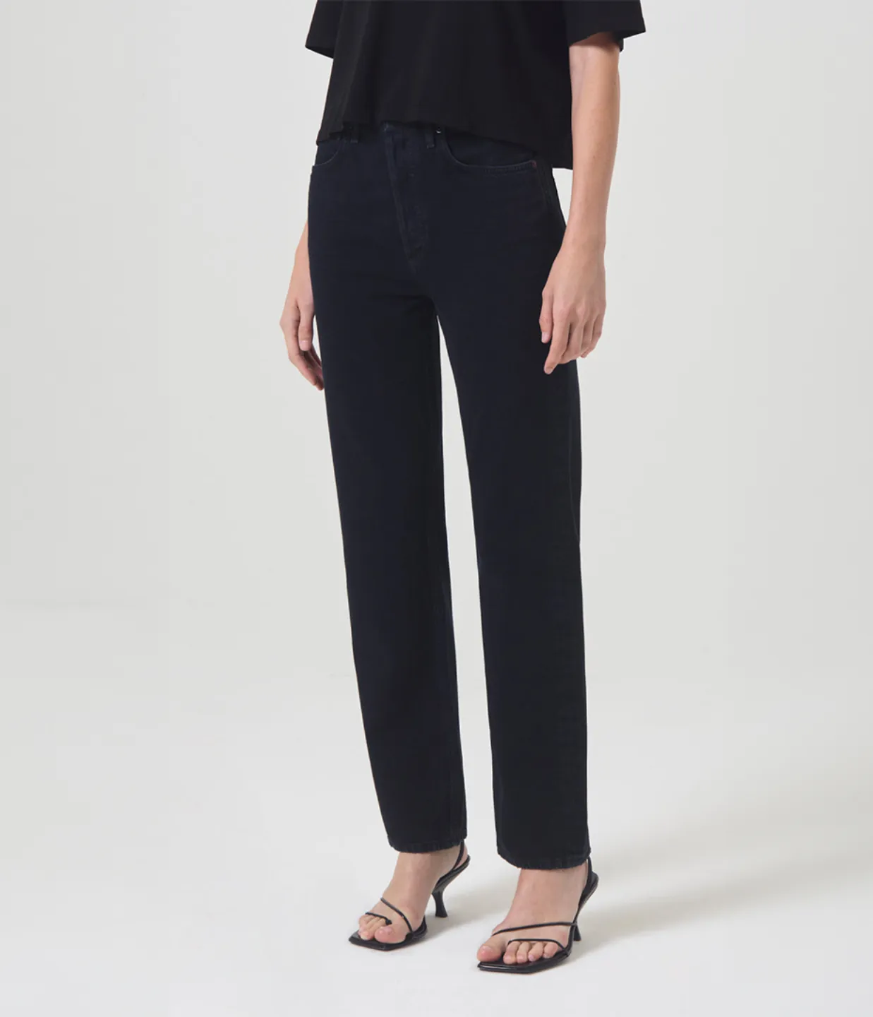 90's Pinch Waist Hight Rise Straight in Crushed