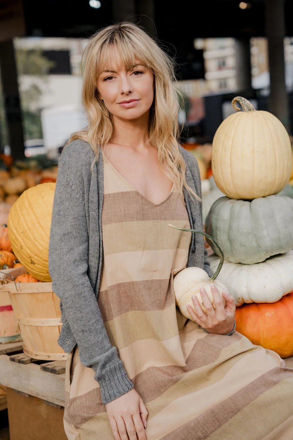 Alpaca Robbi Cardigan Sweater in Grey - Pre-Order 2/30