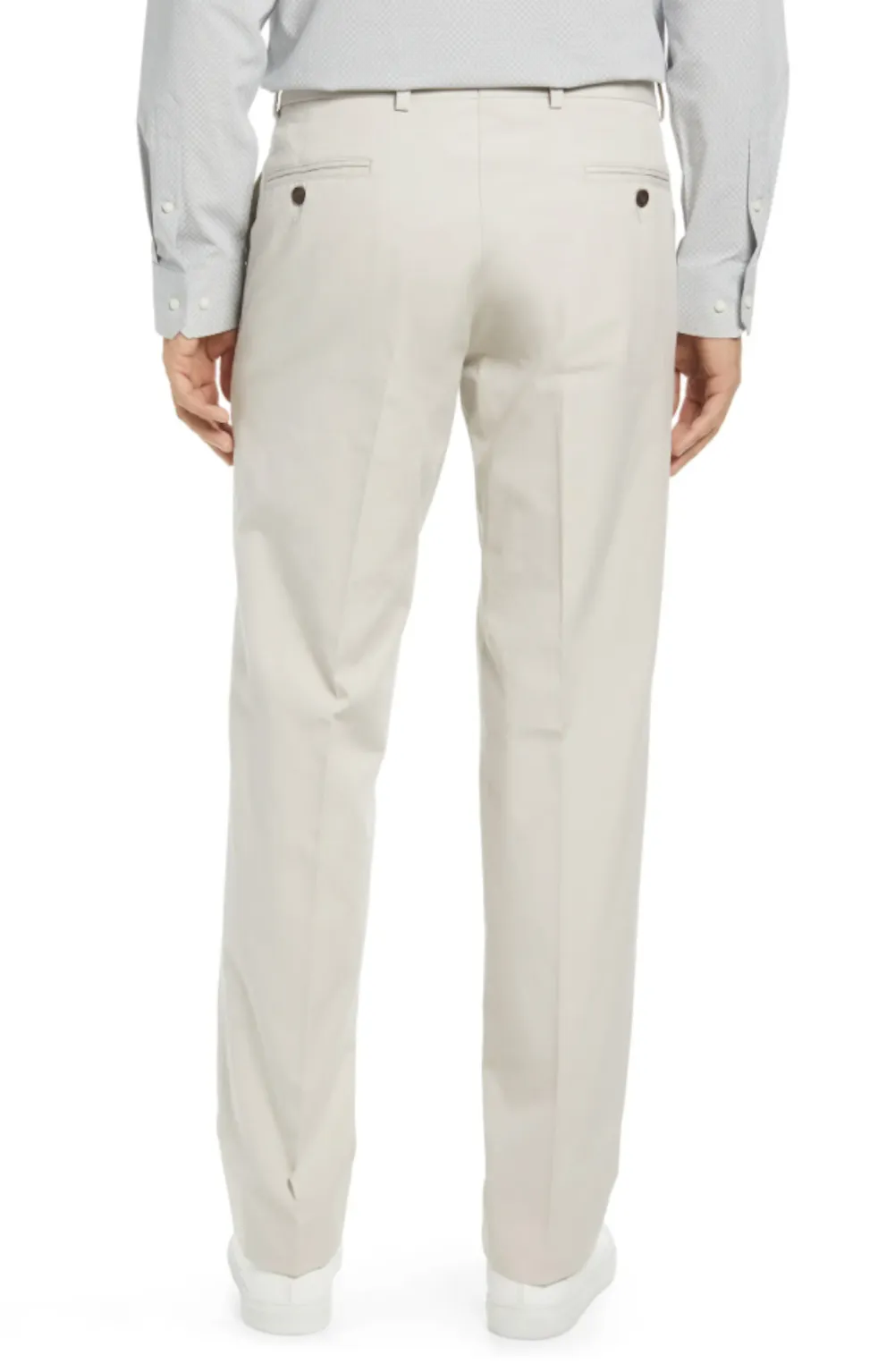 Charleston Khakis Washed Poplin, Flat Front, Trim Fit