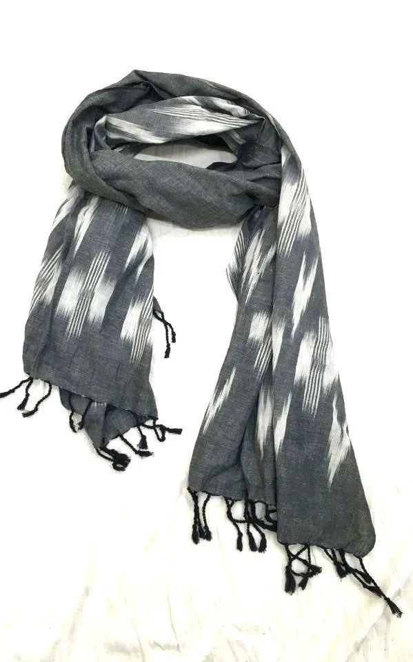 Ikat Dyed Cotton Shawl