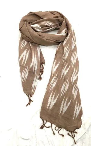 Ikat Dyed Cotton Shawl