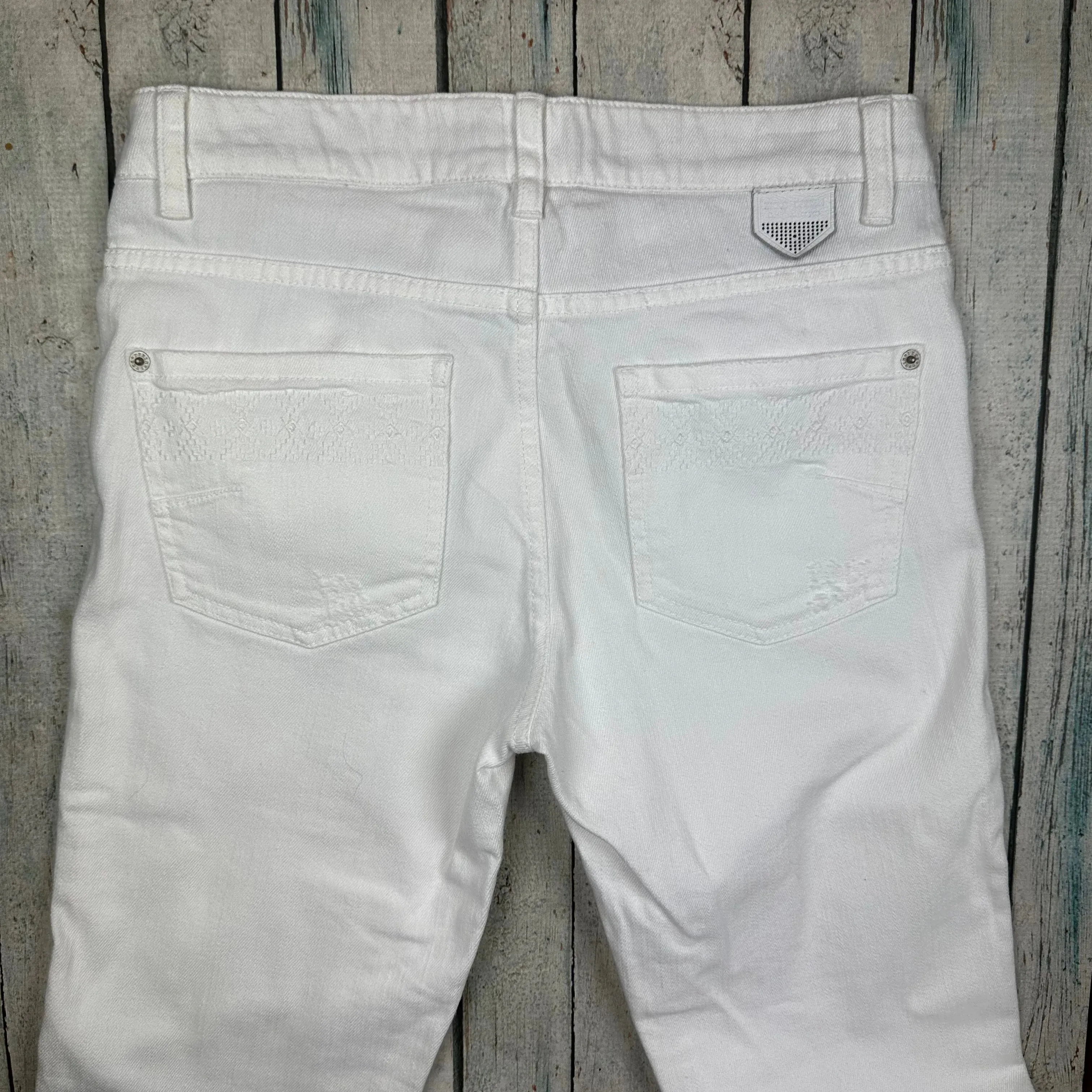 IKKS France Ladies White Slim Fit Jeans- Size 27