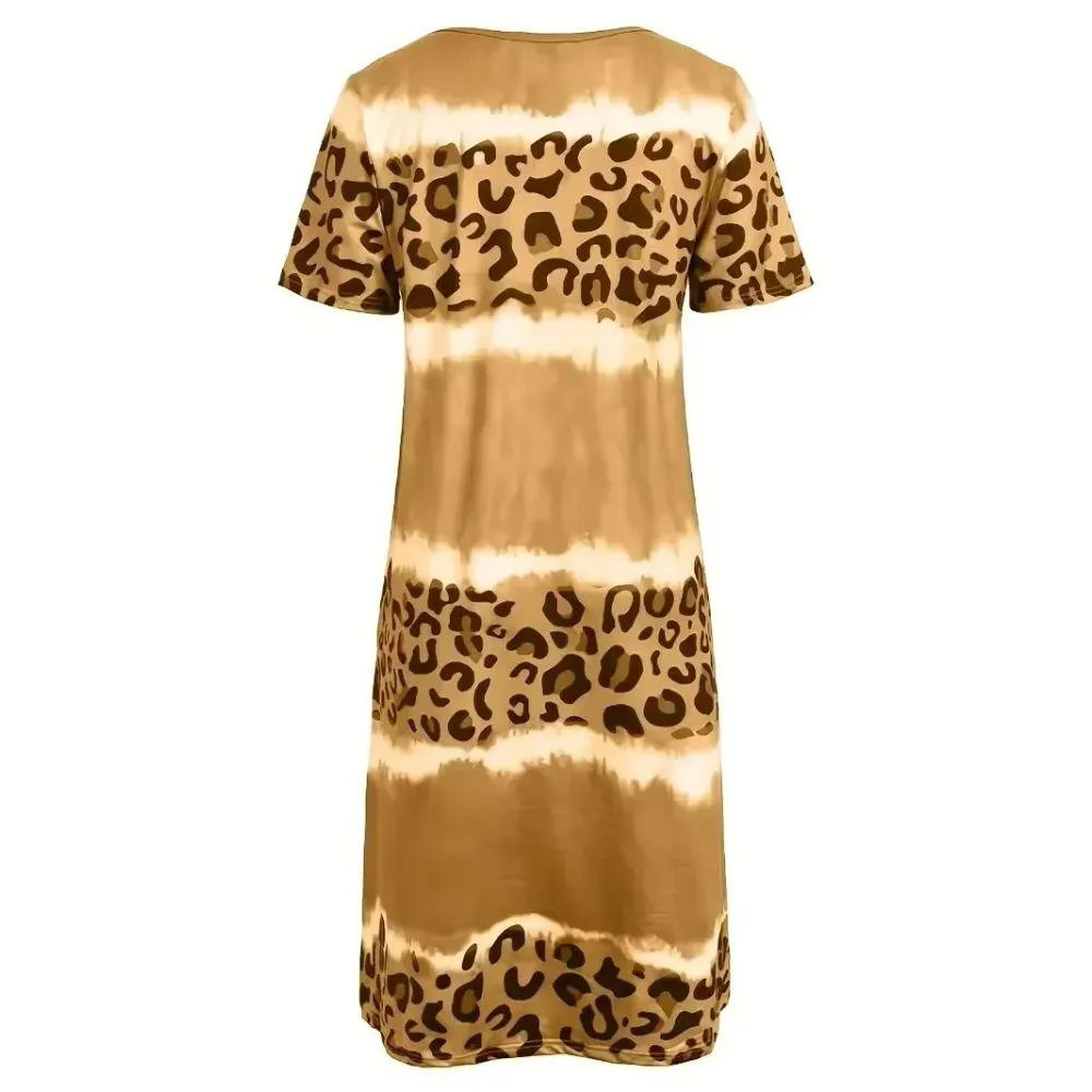 LunaVita | Dames zomerjurk met luipaardprint
