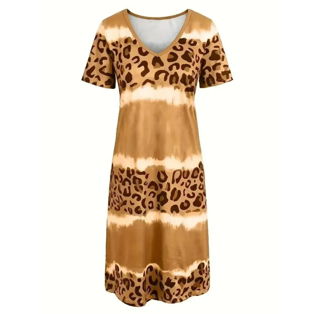 LunaVita | Dames zomerjurk met luipaardprint