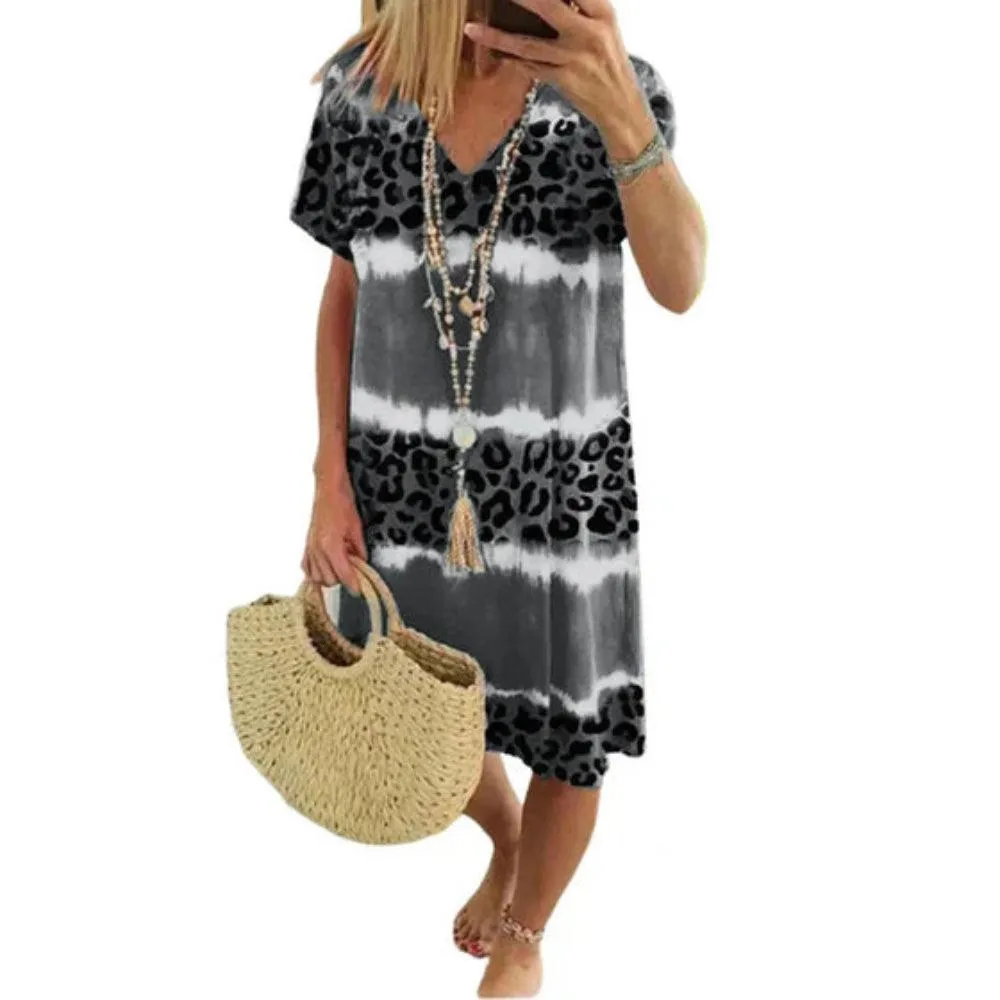 LunaVita | Dames zomerjurk met luipaardprint