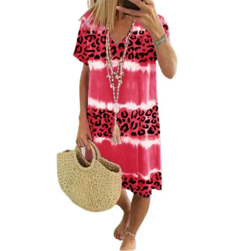 LunaVita | Dames zomerjurk met luipaardprint