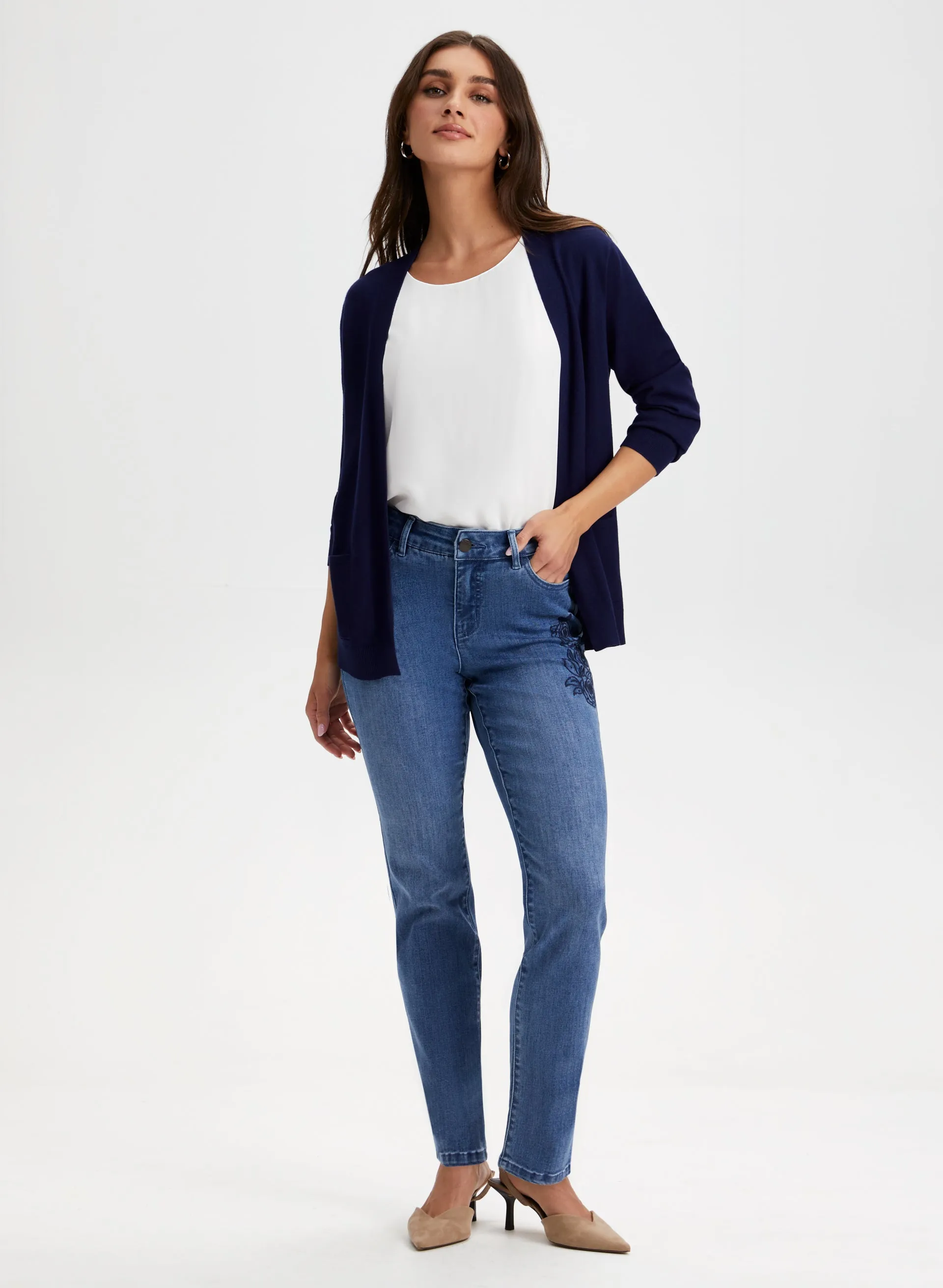 Open Front Knit Cardigan