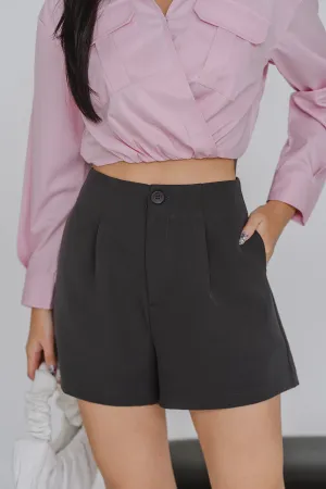 Perfect Fit Tailored Shorts (Charcoal)