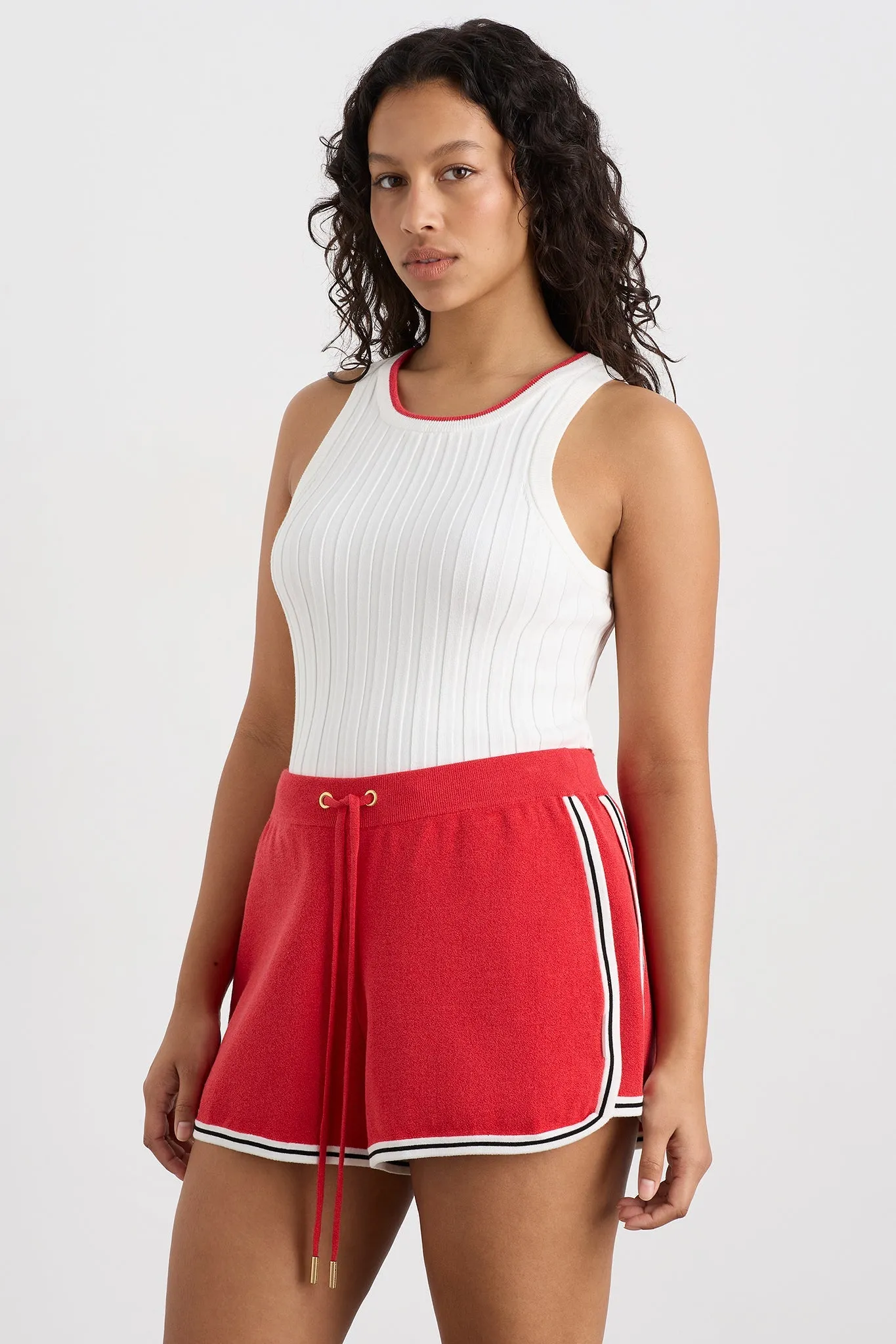 Racer Split Knit Top 107