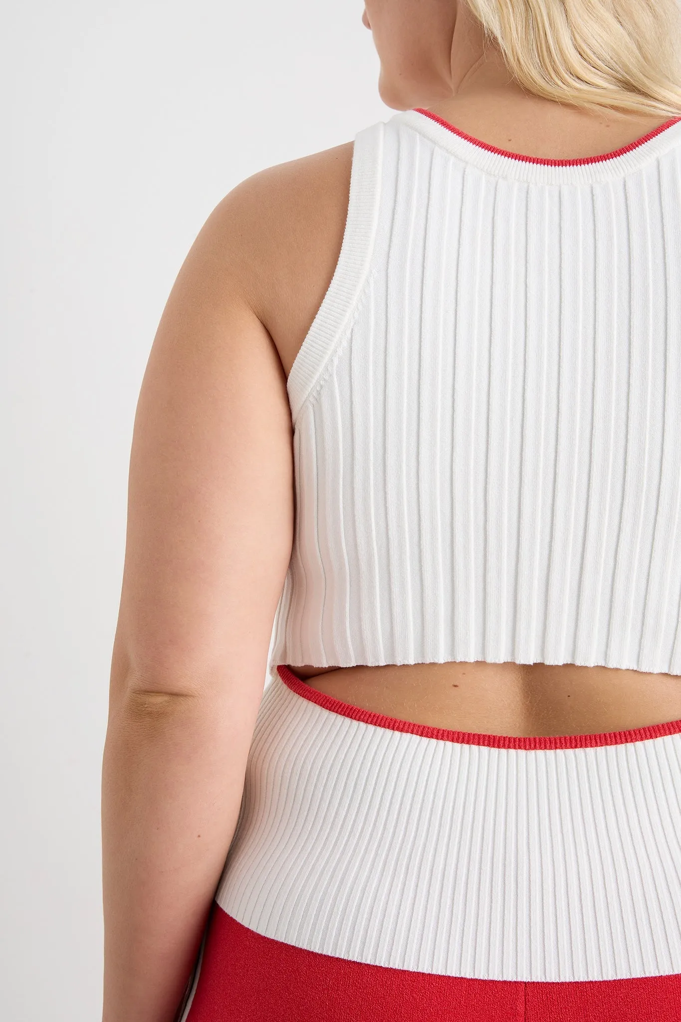Racer Split Knit Top 107