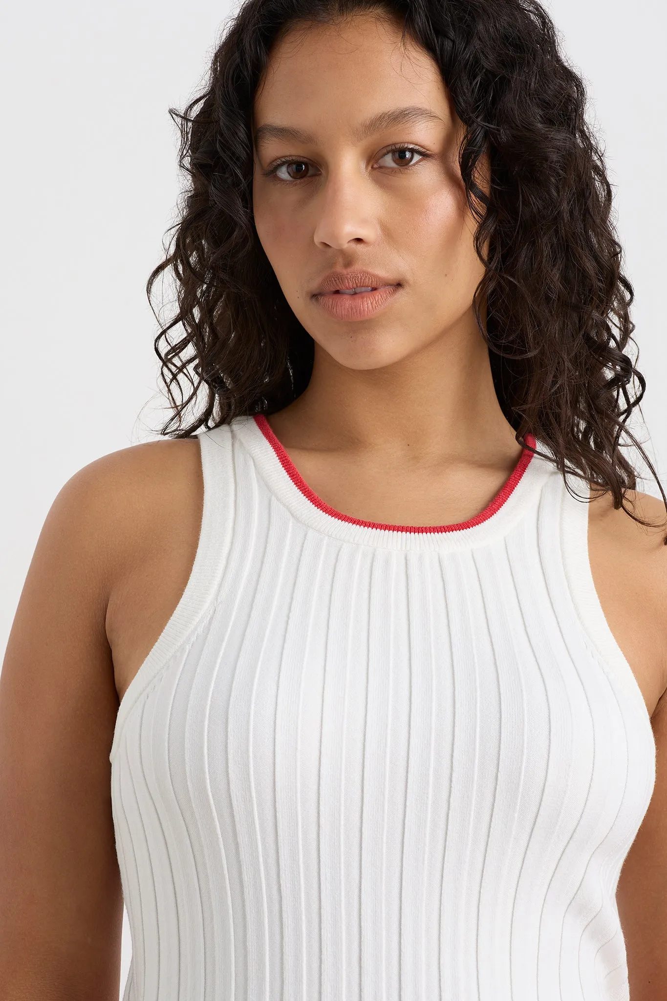 Racer Split Knit Top 107