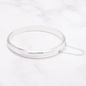 Sterling Silver Zig Zag Bangle Bracelet