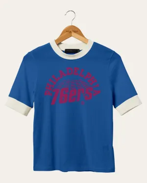 Women's NBA Philadelphia 76ers Slim Ringer Tee