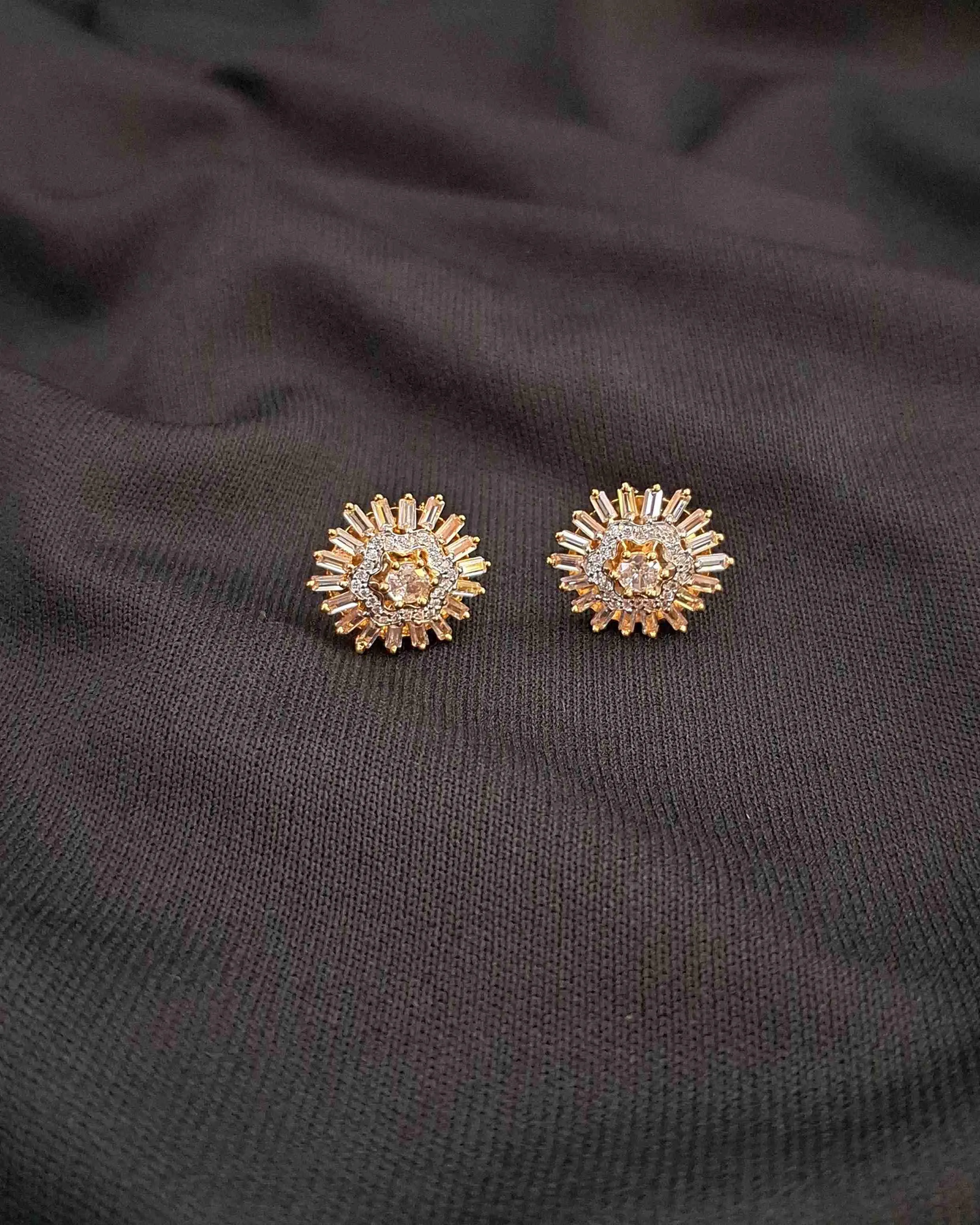Zevarly Vriskarma Swaroski Stones Studs