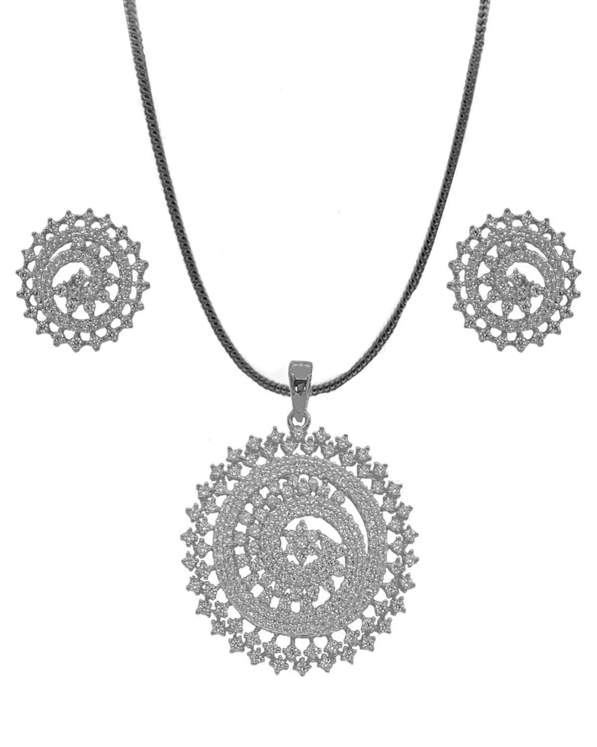 Zevarly Zara Sparkle AD Pendant Set