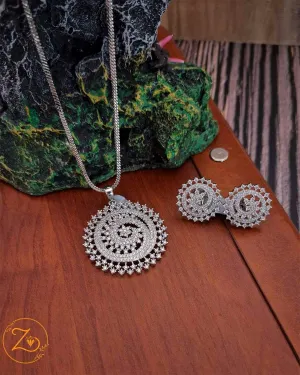 Zevarly Zara Sparkle AD Pendant Set